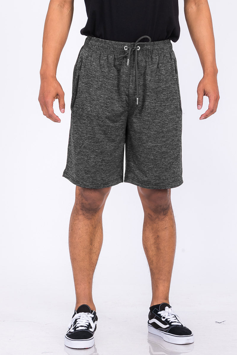 Speckled Performance Shorts – Elastic Waist & Drawstring
