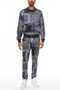 Paisley All Over Print Track Set – Full Zip Jacket & Bottoms