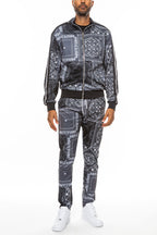 Paisley All Over Print Track Set – Full Zip Jacket & Bottoms