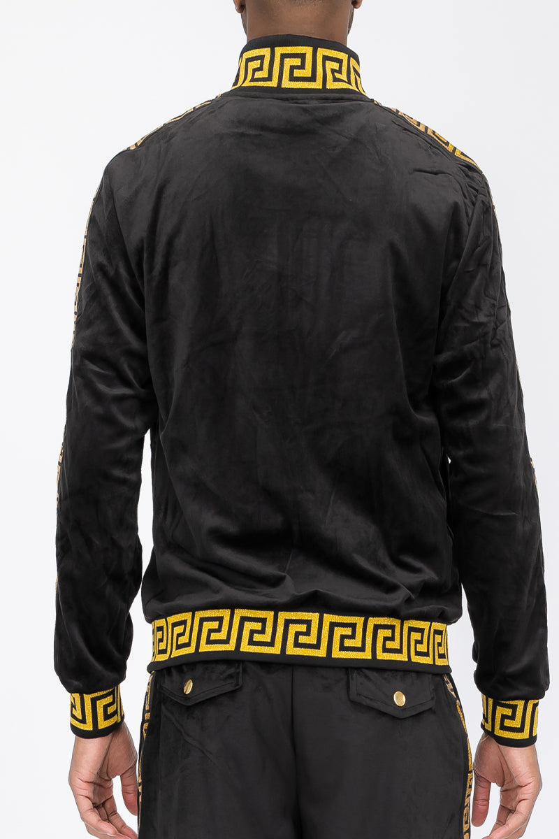 Status Velour Full-Zip Track Jacket