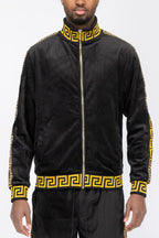 Status Velour Full-Zip Track Jacket