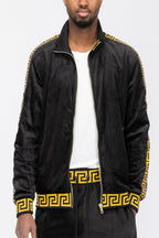 Status Velour Full-Zip Track Jacket