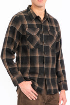 Men's Brushed Flannel Shirt – Cotton Blend