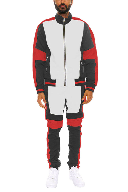 Color Block Moto Track Set | Full-Zip Jacket & Track Pants