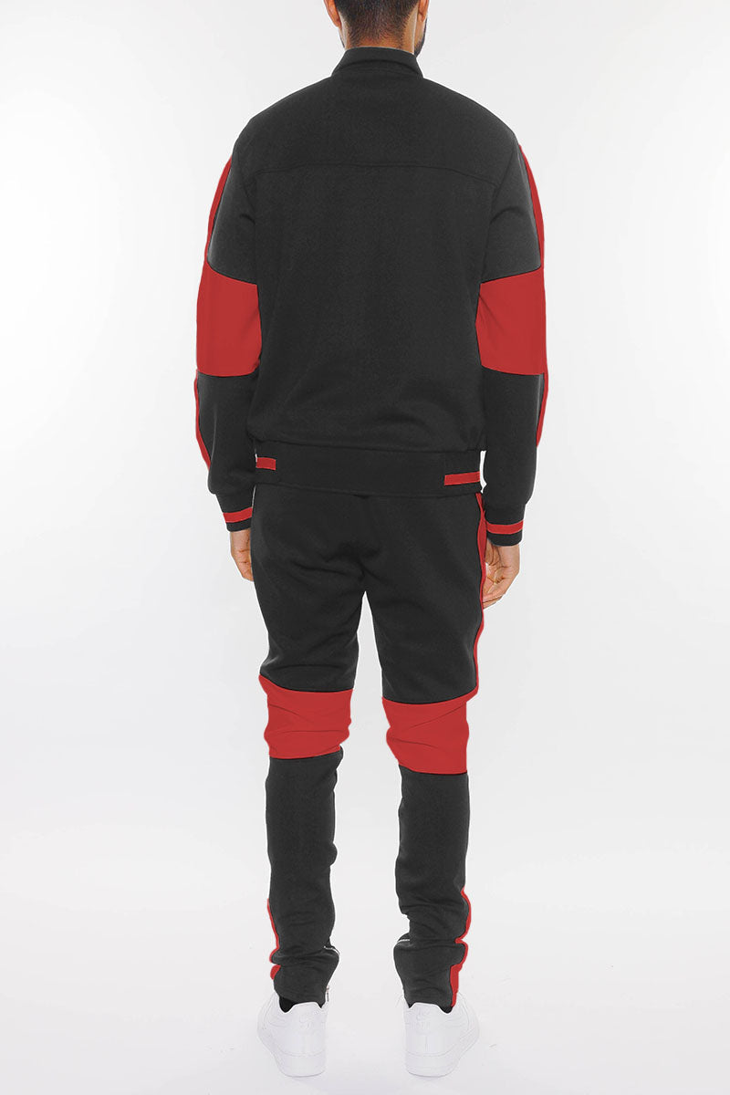 Color Block Moto Track Set | Full-Zip Jacket & Track Pants