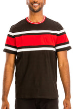 Vertical Color Block Tee – 100% Cotton