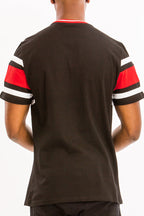 Vertical Color Block Tee – 100% Cotton