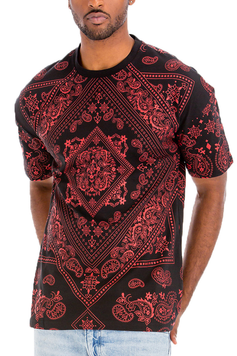 All Over Paisley Print T-Shirt | 100% Cotton