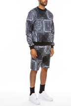 Paisley All Over Print Crew Track Set