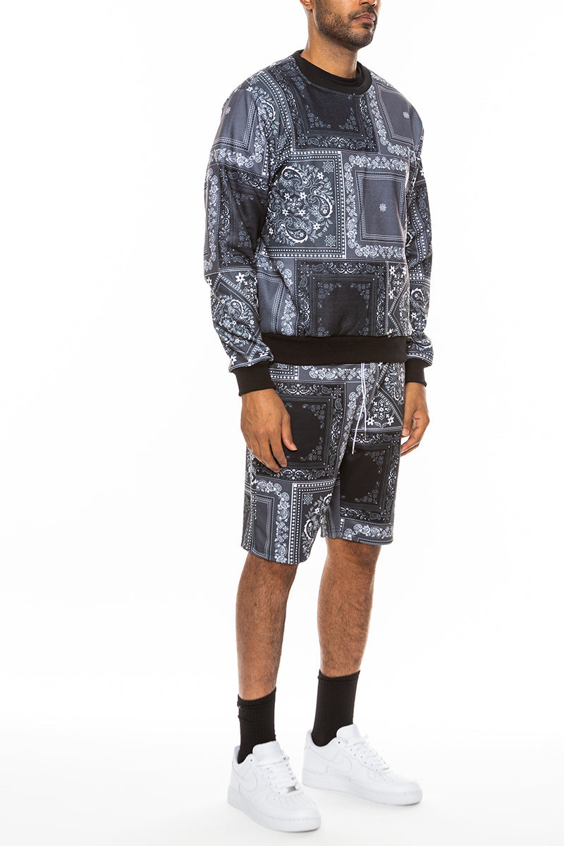 Paisley All Over Print Crew Track Set