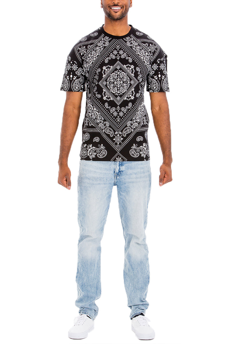 All Over Paisley Print T-Shirt | 100% Cotton
