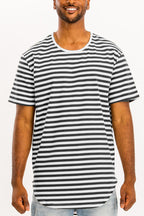 Edwin Striped Tee – Oversized Cotton Blend