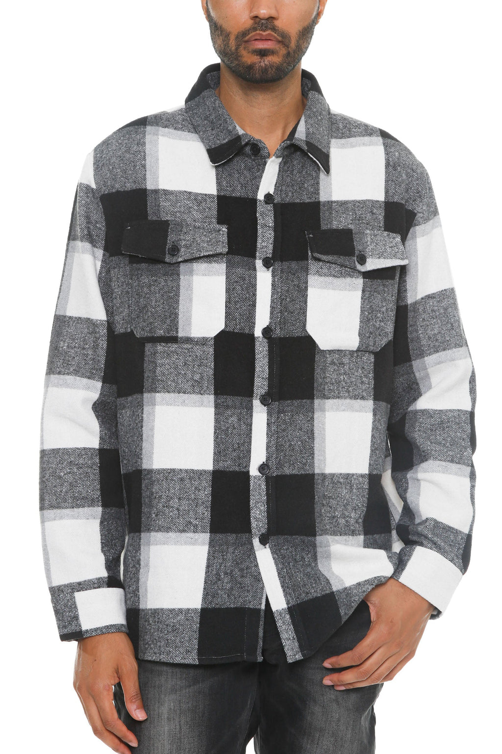 Austin Brushed Flannel Shacket – Long Sleeve Button-Up
