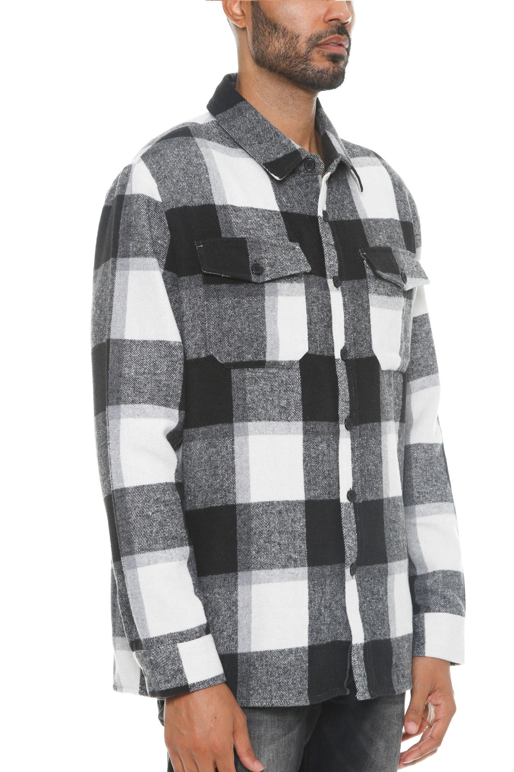 Austin Brushed Flannel Shacket – Long Sleeve Button-Up