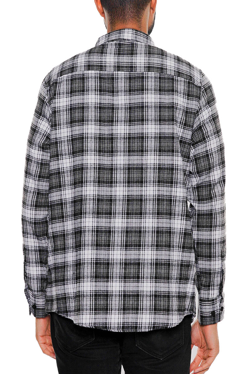 Men's Brushed Flannel Shirt – Cotton Blend