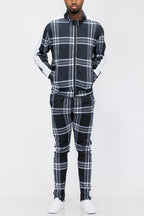 Plaid Out Track Set – Full Zip Jacket & Jogger Bottoms