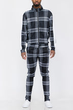 Plaid Out Track Set – Full Zip Jacket & Jogger Bottoms