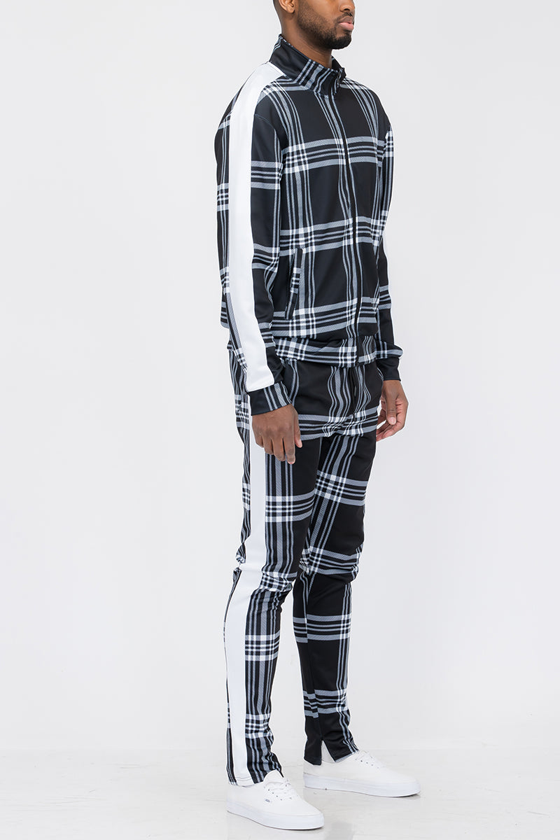 Plaid Out Track Set – Full Zip Jacket & Jogger Bottoms