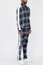 Plaid Out Track Set – Full Zip Jacket & Jogger Bottoms