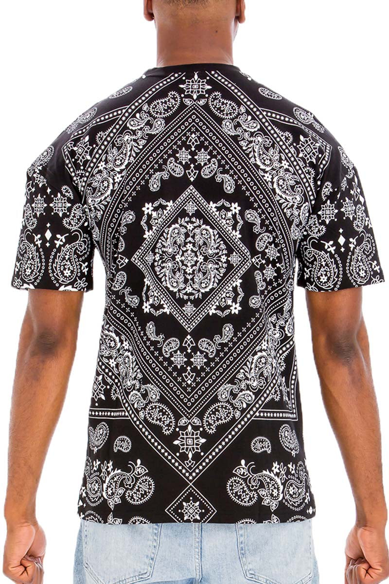 All Over Paisley Print T-Shirt | 100% Cotton