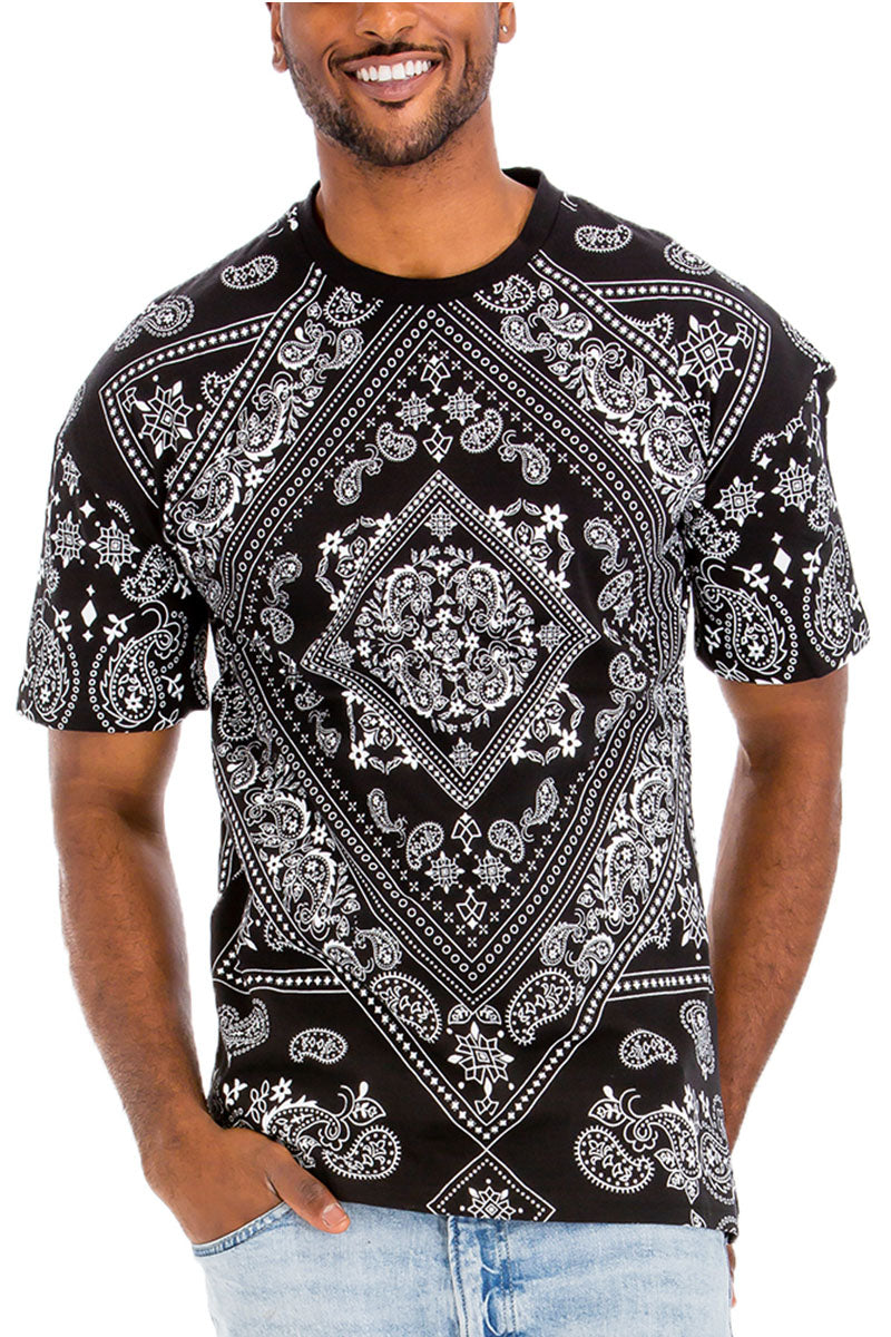 All Over Paisley Print T-Shirt | 100% Cotton