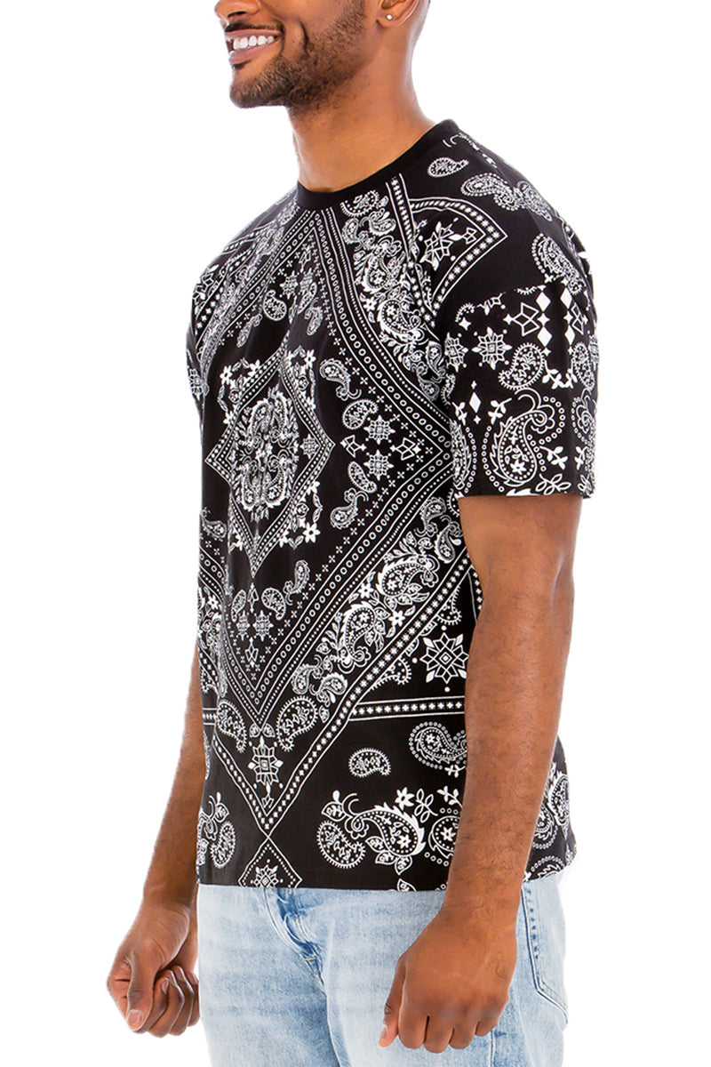 All Over Paisley Print T-Shirt | 100% Cotton