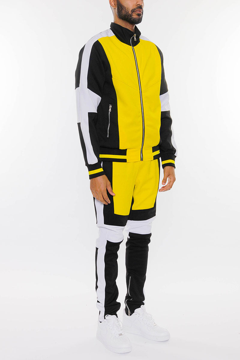 Color Block Moto Track Set | Full-Zip Jacket & Track Pants