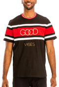 Good Vibes Tee – 100% Cotton with Gold Raised Text