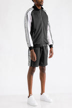 Snake Side Detail Track Jacket Short Set