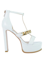 Bonita Metal Chain Zip Up Sandals