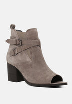 Bria Peep Toe Ankle Boots