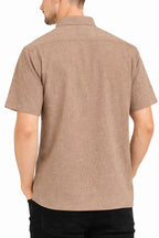 Melange Short Sleeve Button-Down Shirt | Relaxed Fit