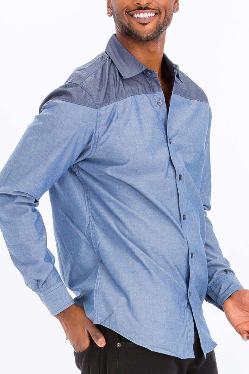 Milo Two-Tone Long Sleeve Shirt