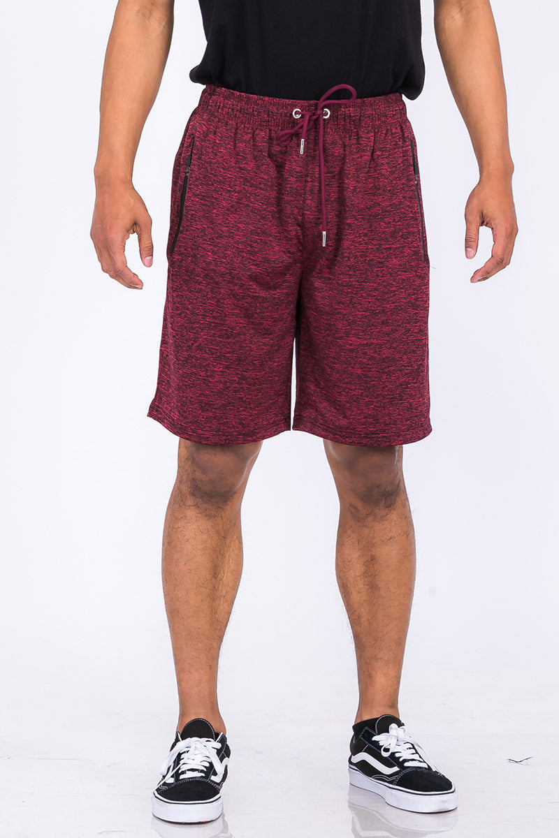 Speckled Performance Shorts – Elastic Waist & Drawstring