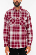 Men's Brushed Flannel Shirt – Cotton Blend