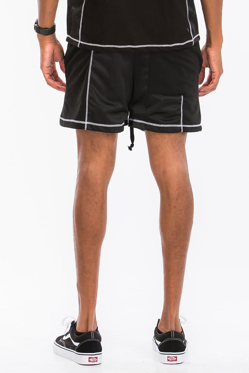 Alvin Mesh Contrast Short Set – Cotton Blend