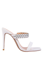 Bandy Stieletto Heel Metal Stud Sandals