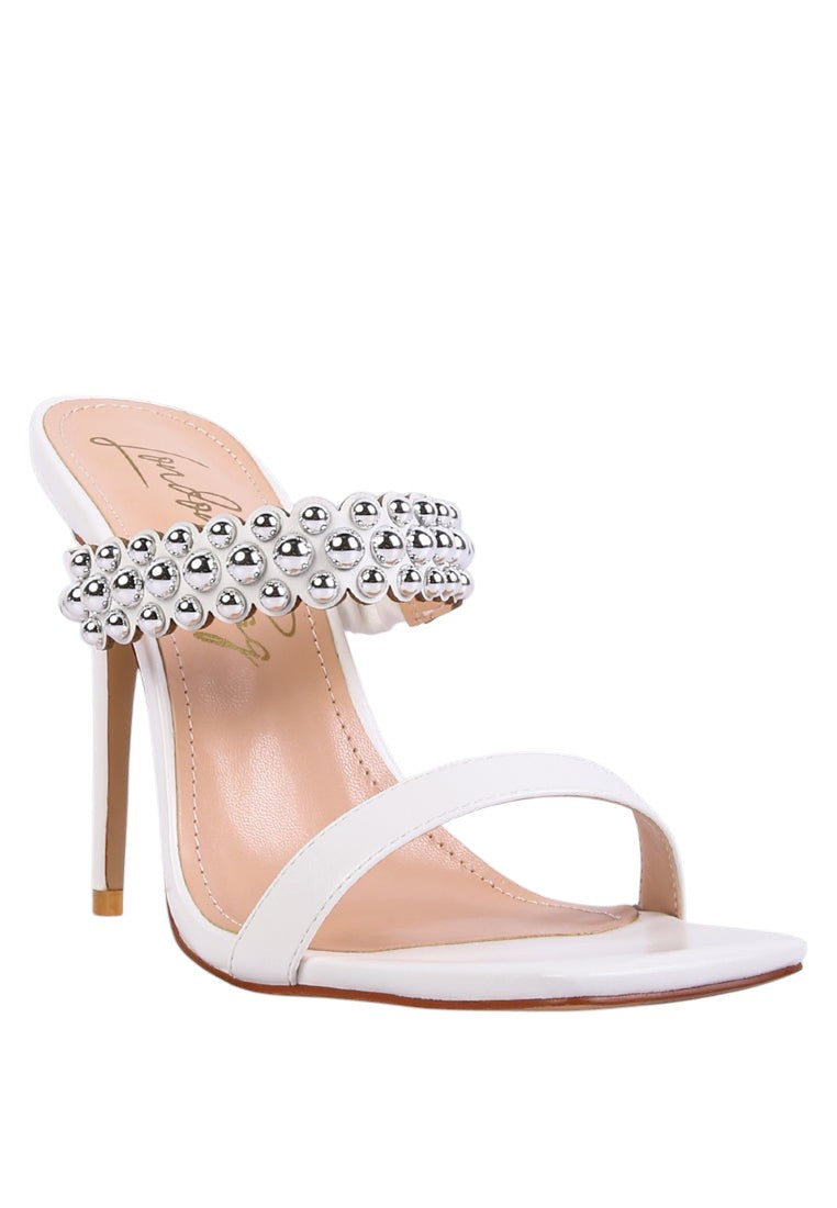 Bandy Stieletto Heel Metal Stud Sandals