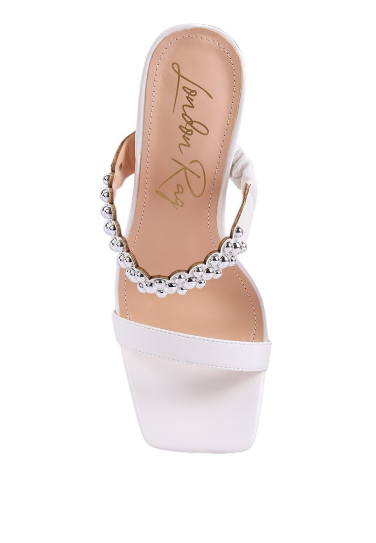 Bandy Stieletto Heel Metal Stud Sandals