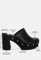 Benji Recycled Leather Clogs