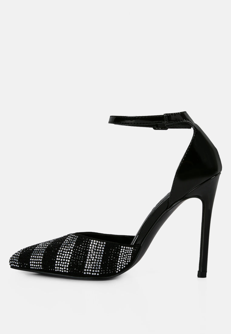 Nobles Rhinestone Patterned Stiletto Sandals