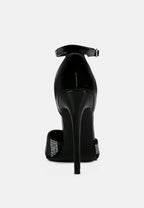 Nobles Rhinestone Patterned Stiletto Sandals