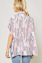 Women's ShirtsOrnately Patterned Woven Top - VacationGrabs