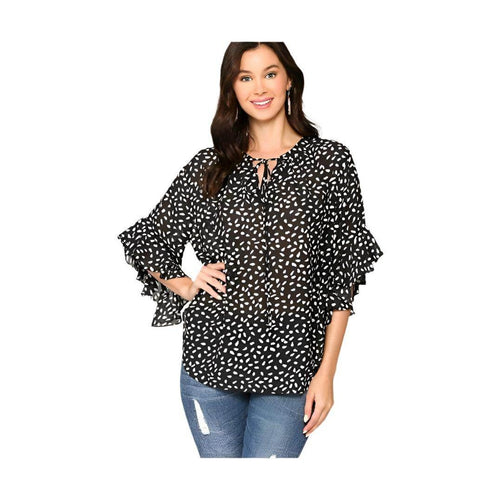 Leopard Printed Crepe Top - VacationGrabs
