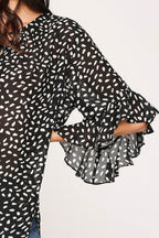 Leopard Printed Crepe Top - VacationGrabs