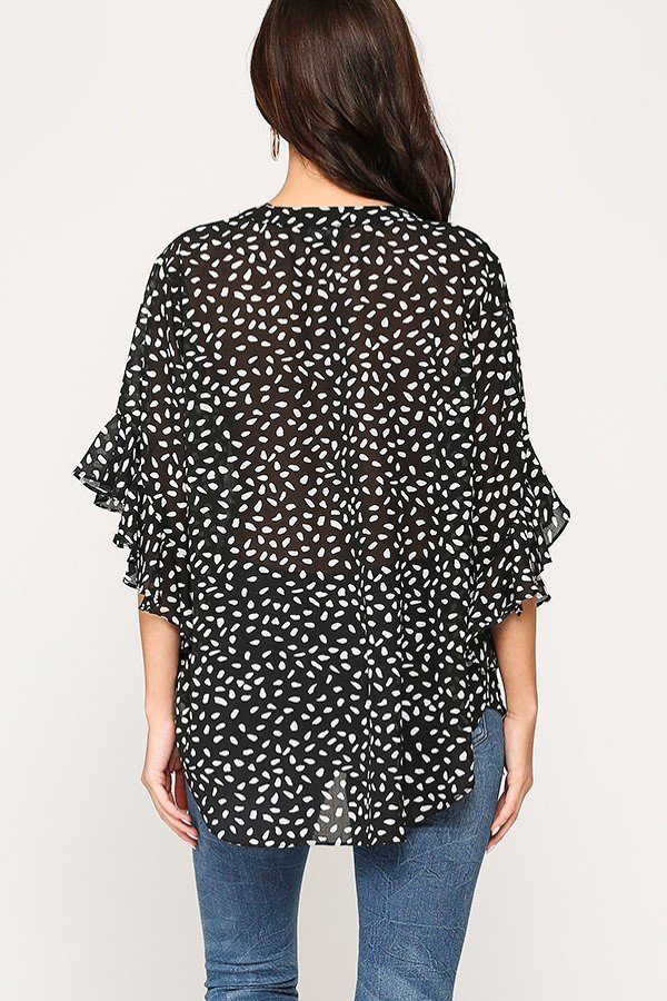 Women's ShirtsLeopard Printed Crepe Top - VacationGrabs