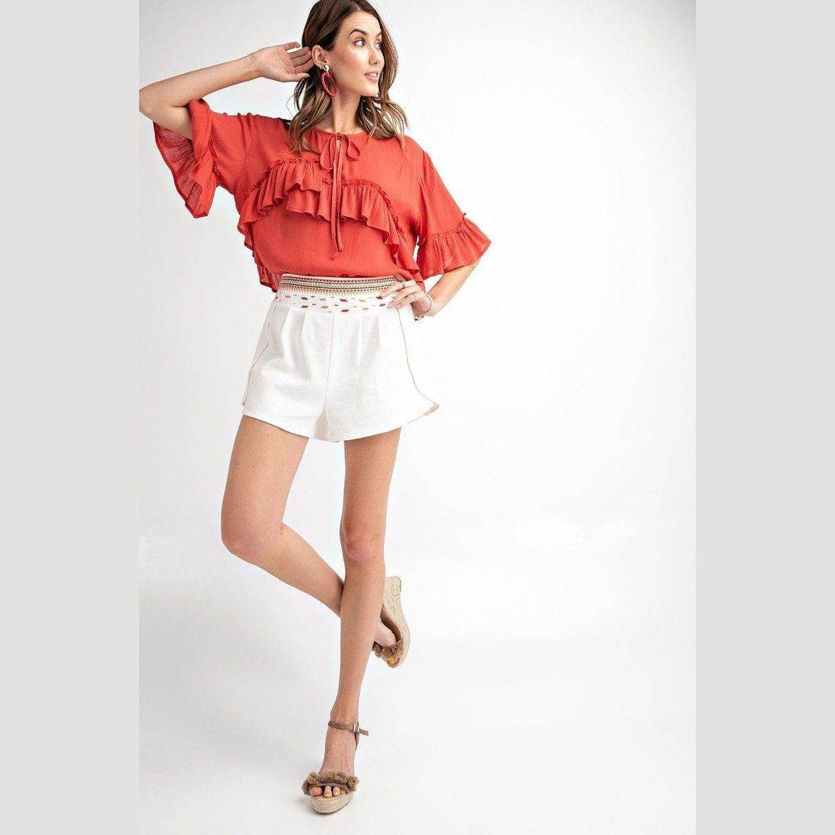 High Rise Waist Shorts - VacationGrabs