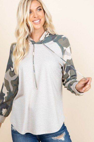 Solid French Terry Casual Hoodie - VacationGrabs