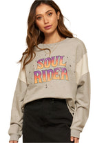 Women's Sweatshirts & HoodiesSoul Rider French Terry Graphic Sweatshirt - VacationGrabs