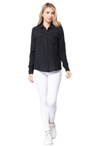 Women's Shirts3/4 Roll Up Slv Dot Print Shirt - VacationGrabs